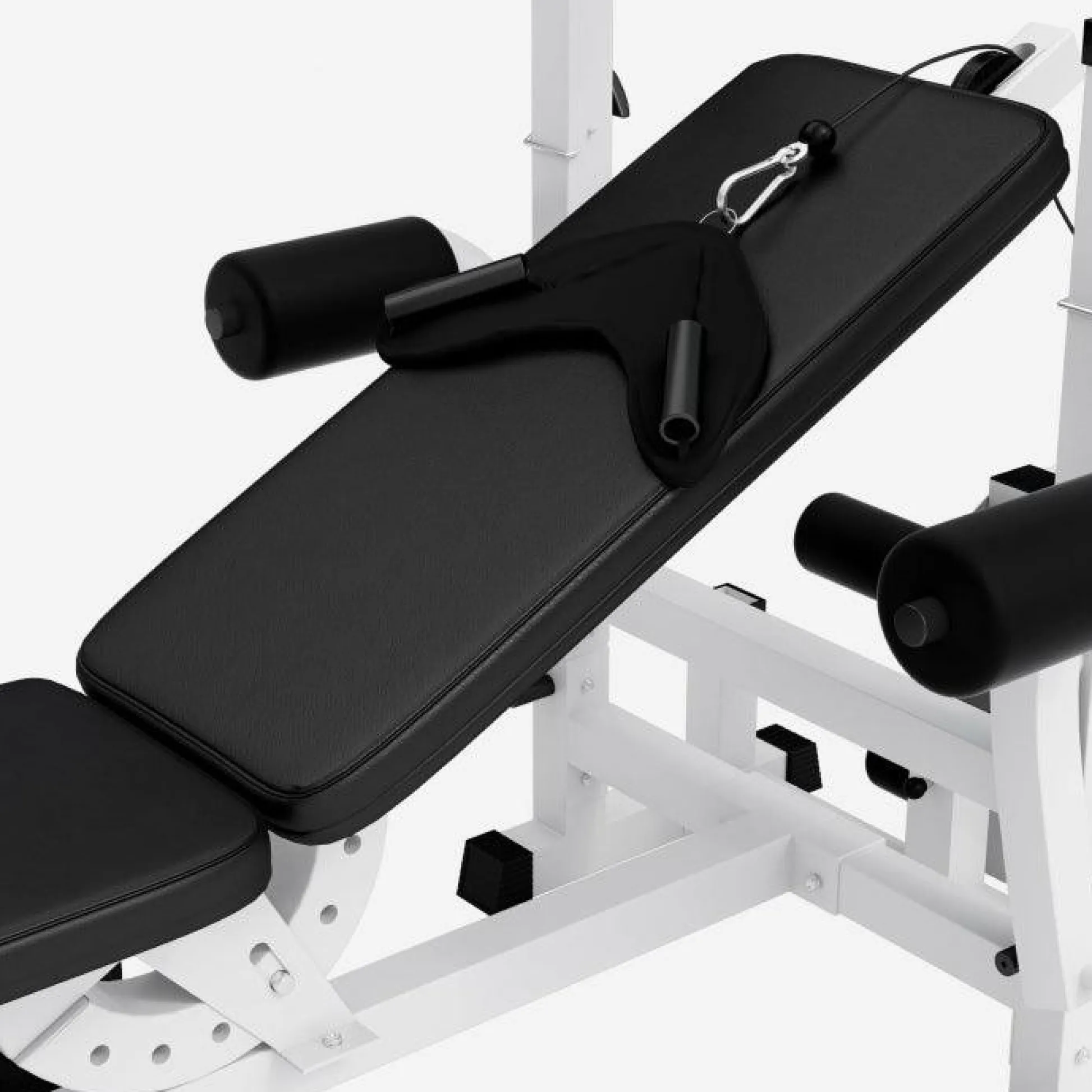 Gorilla Sports Kraftstation Universal inkl, Langhantel Set Kunststoff 40/70/100 kg Weiss Outlet