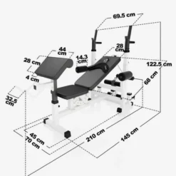 Gorilla Sports Kraftstation Universal inkl, Langhantel Set Kunststoff 40/70/100 kg Schwarz Outlet