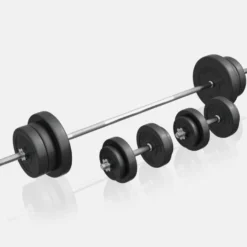 Gorilla Sports Kraftstation Universal inkl, Langhantel Set Kunststoff 40/70/100 kg Schwarz Hot