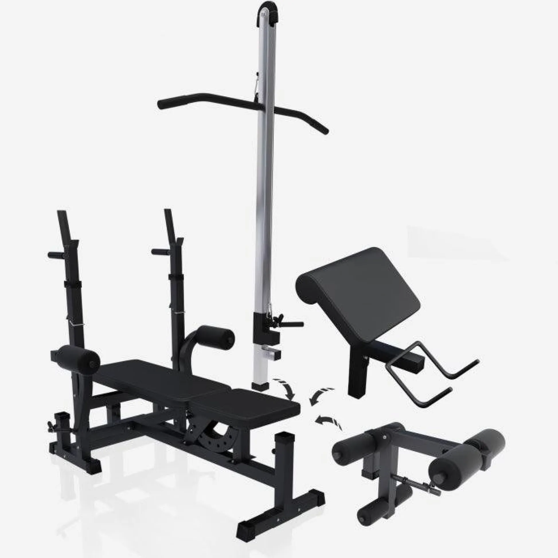 Gorilla Sports Kraftstation Universal inkl, Latzugturm Weiss Online