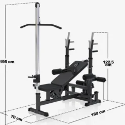 Gorilla Sports Kraftstation Universal inkl, Latzugturm Weiss Online