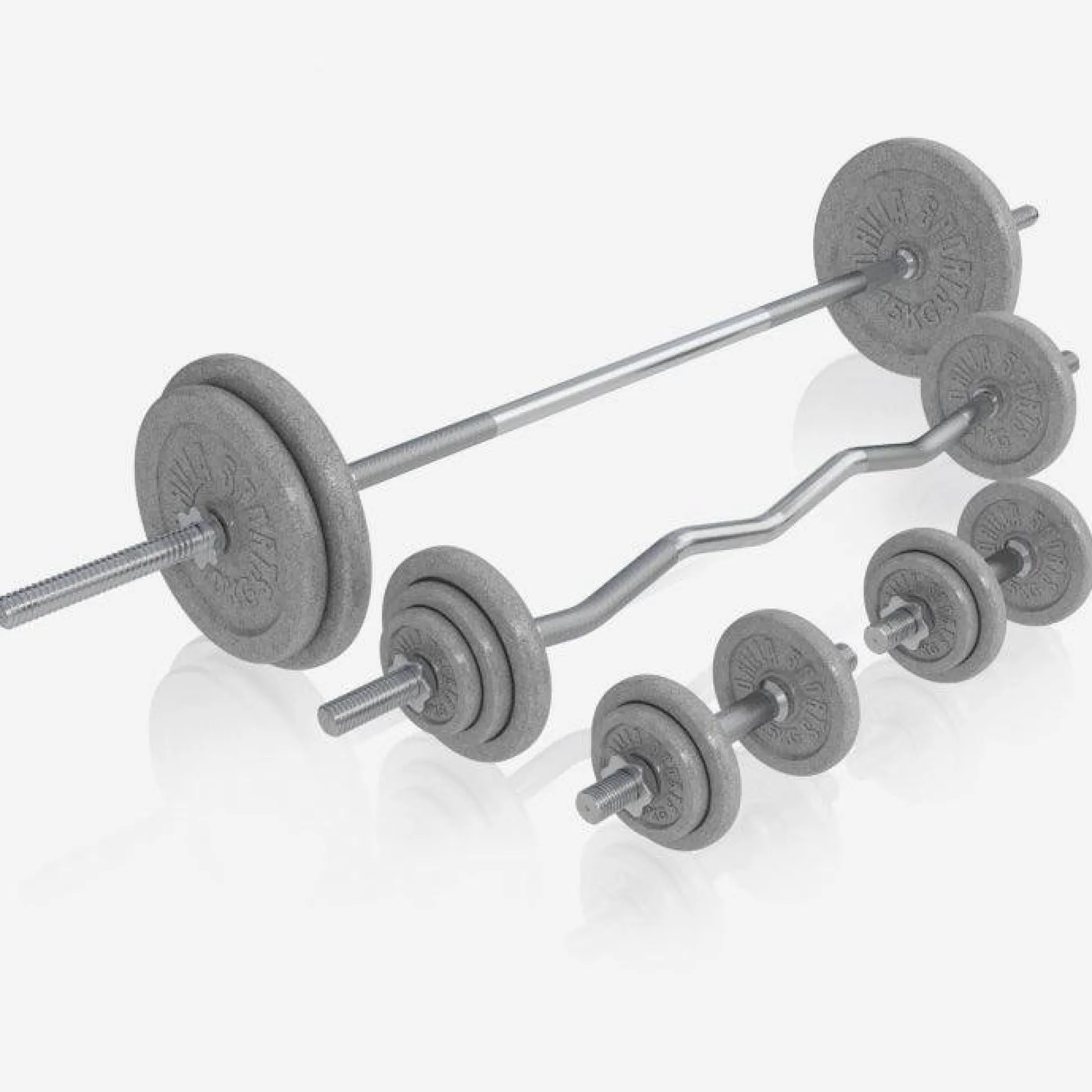 Gorilla Sports Kraftstation Universal inkl, Langhantel Set Gusseisen 108 kg Schwarz Hot