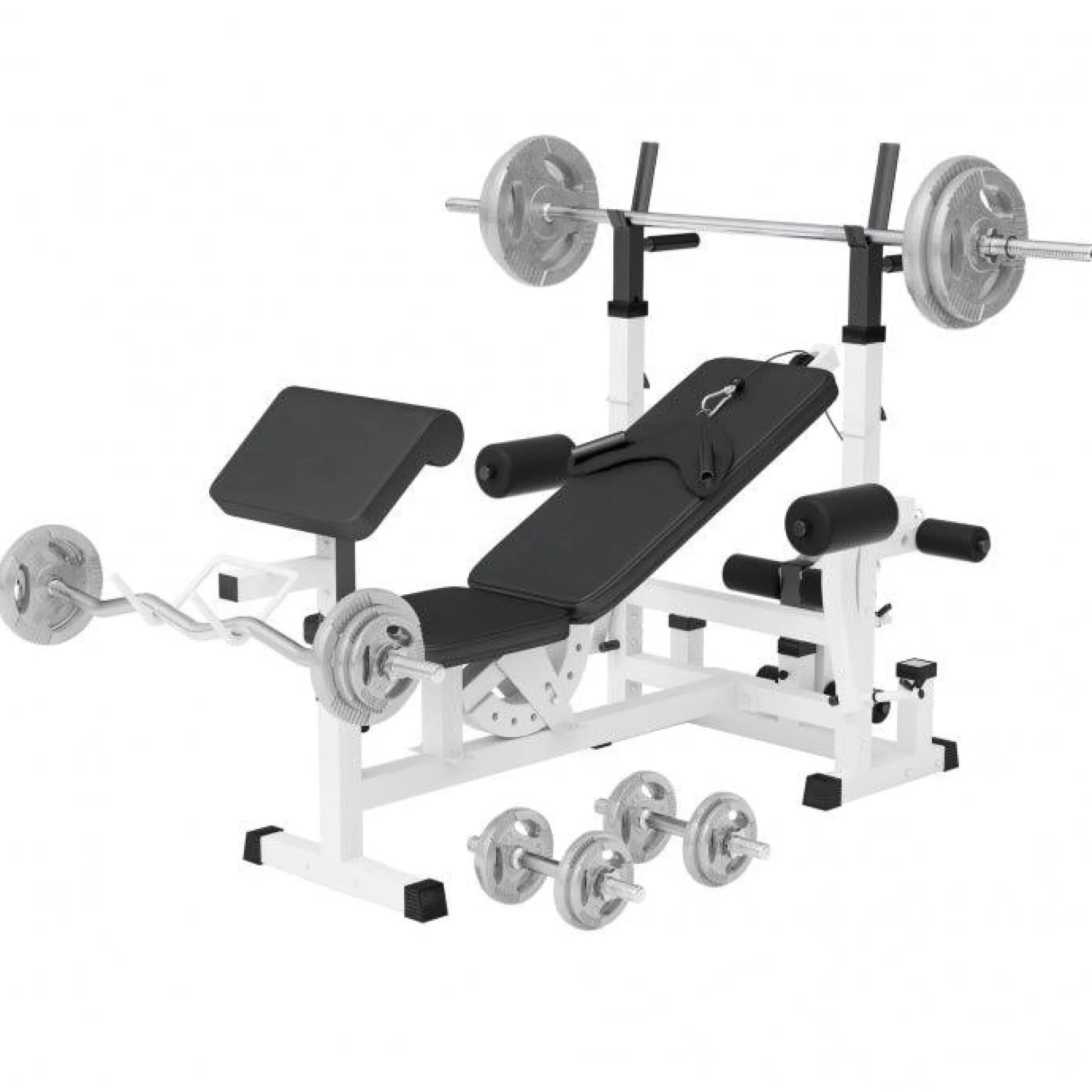 Gorilla Sports Kraftstation Universal Set Gusseisen Gripper 108 kg Weiss Online