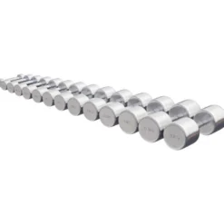 Gorilla Sports Kurzhantel Chrom 1 - 20 kg Chrom / Silber Outlet