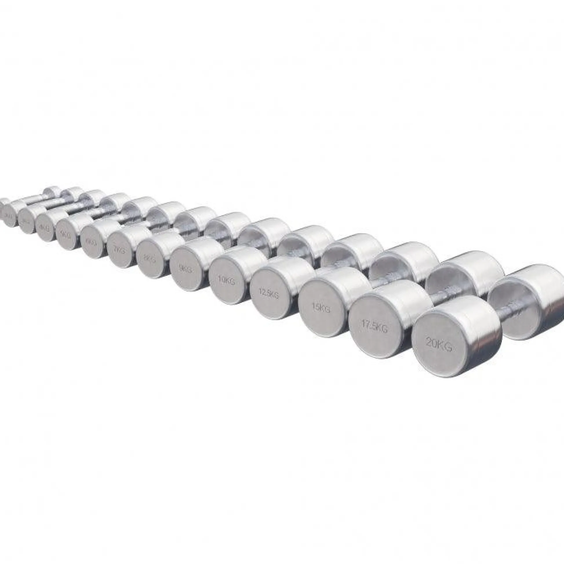 Gorilla Sports Kurzhantel Chrom 1 - 20 kg Chrom / Silber