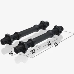 Gorilla Sports Kurzhantel 2er Set 35 cm mit Sternverschlüssen Silber Best
