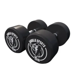 Gorilla Sports Kurzhantel Gummi 2,5 - 40 kg Schwarz New
