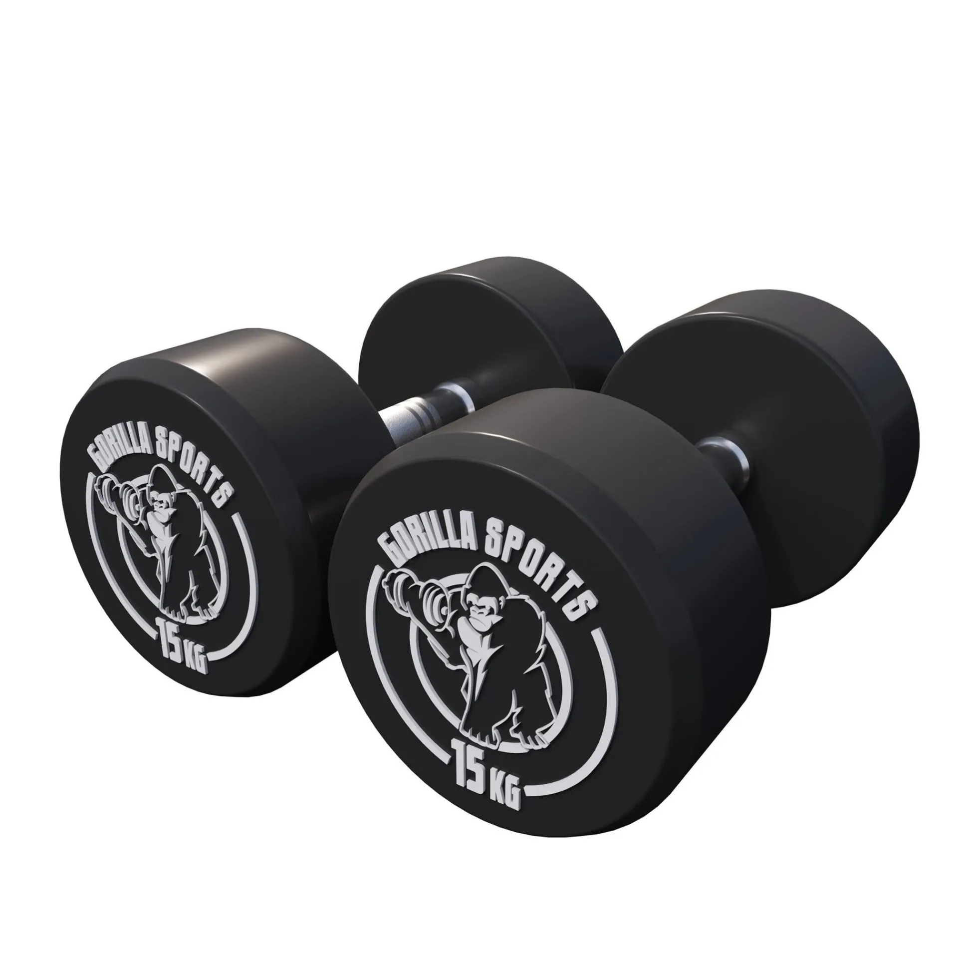 Gorilla Sports Kurzhantel Gummi 2,5 - 40 kg Schwarz New