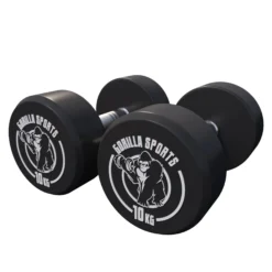 Gorilla Sports Kurzhantel Gummi 2,5 - 40 kg Schwarz Sale