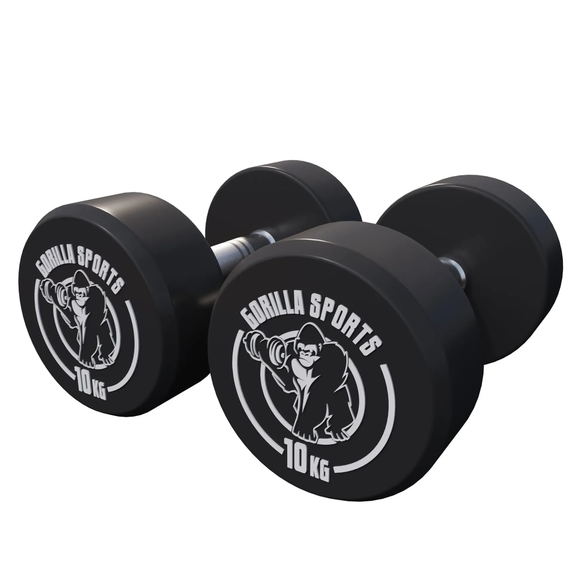 Gorilla Sports Kurzhantel Gummi 2,5 - 40 kg Schwarz Sale