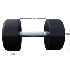 Gorilla Sports Kurzhantel Gummi 2,5 - 40 kg Schwarz Best