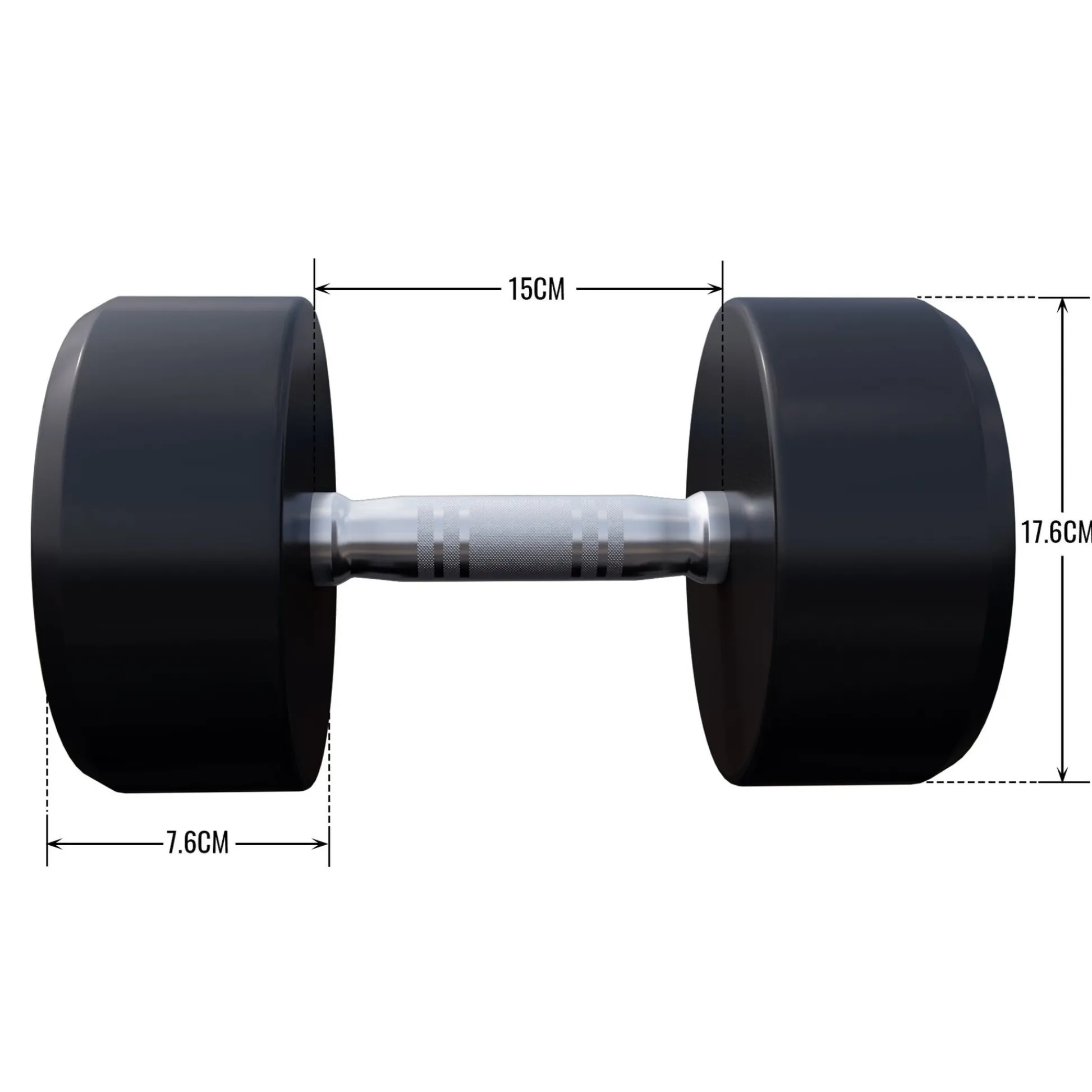 Gorilla Sports Kurzhantel Gummi 2,5 - 40 kg Schwarz Best