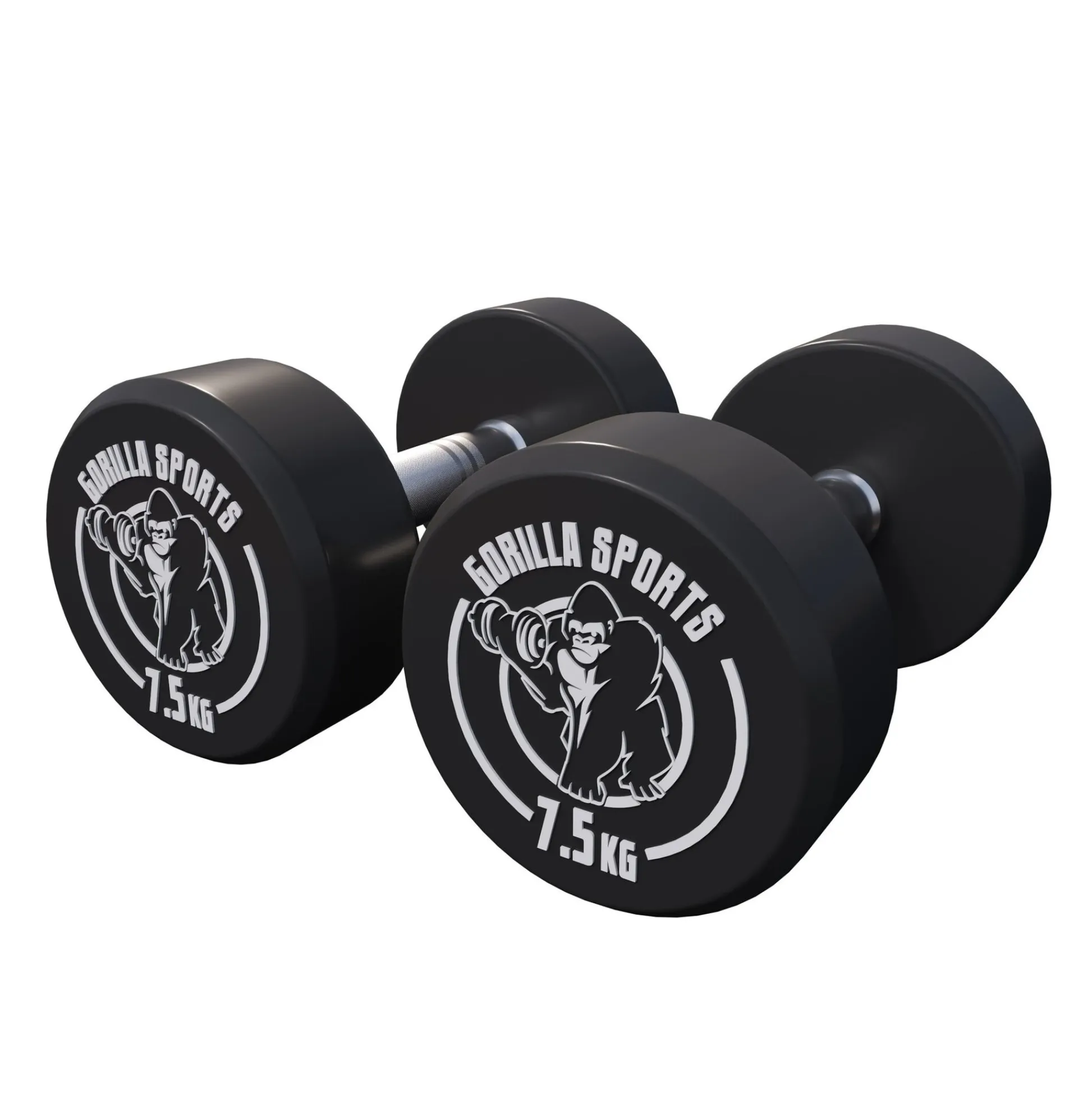 Gorilla Sports Kurzhantel Gummi 2,5 - 40 kg Schwarz Best
