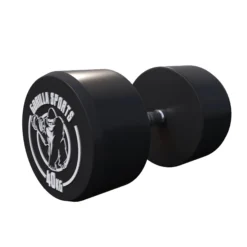 Gorilla Sports Kurzhantel Gummi 2,5 - 40 kg Schwarz / Weiß Discount