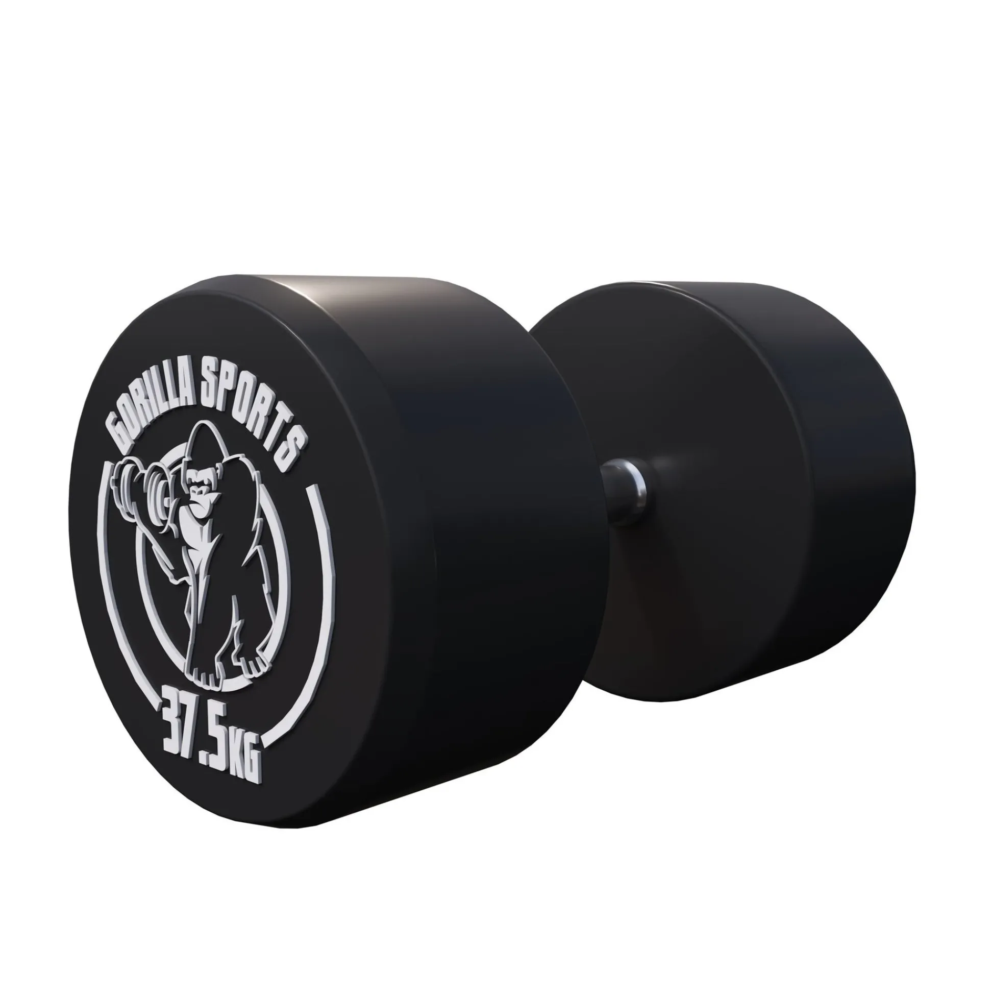 Gorilla Sports Kurzhantel Gummi 2,5 - 40 kg Schwarz / Weiß Hot