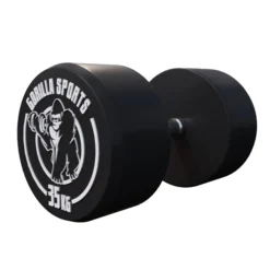 Gorilla Sports Kurzhantel Gummi 2,5 - 40 kg Schwarz / Weiß Outlet