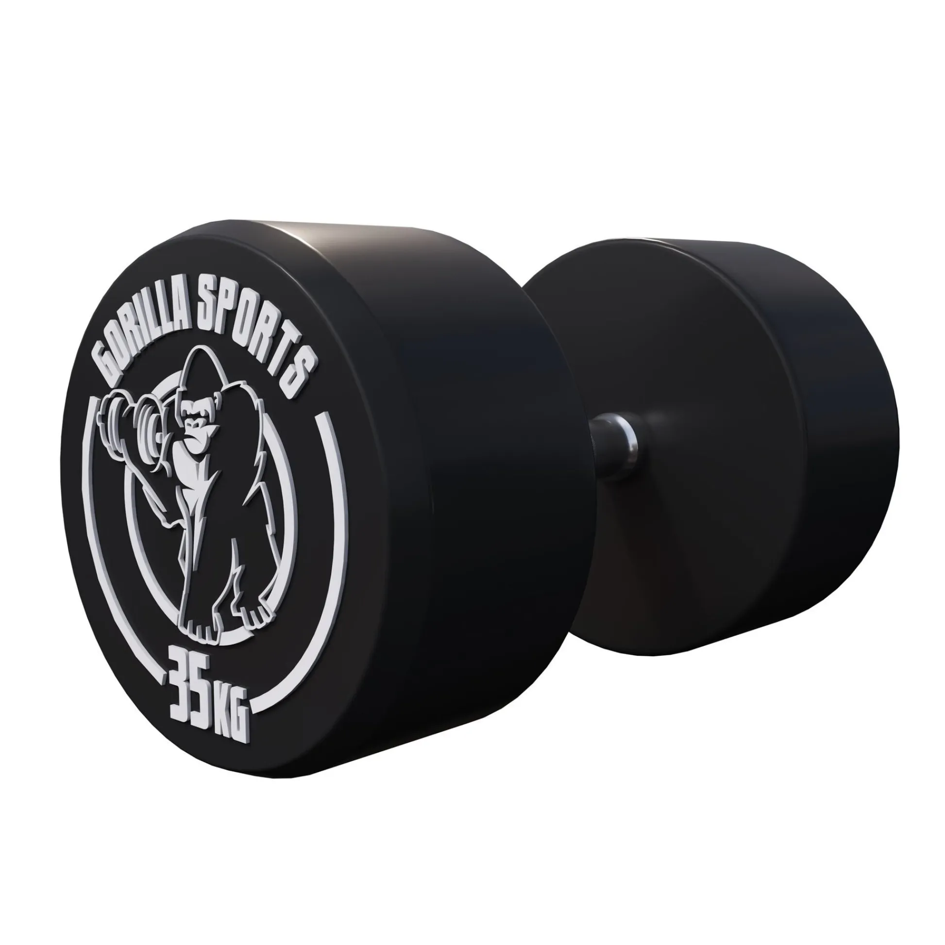 Gorilla Sports Kurzhantel Gummi 2,5 - 40 kg Schwarz / Weiß Outlet