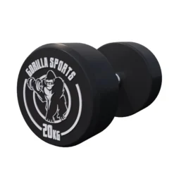 Gorilla Sports Kurzhantel Gummi 2,5 - 40 kg Schwarz / Weiß Outlet
