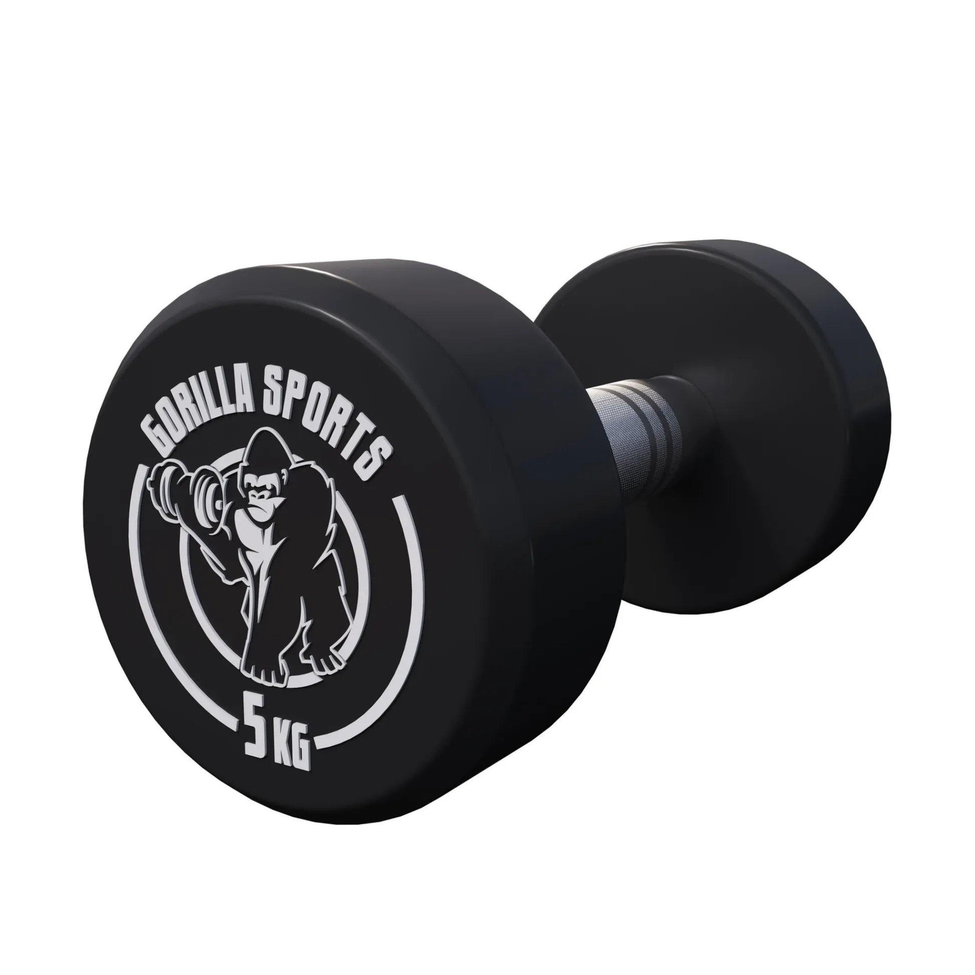Gorilla Sports Kurzhantel Gummi 2,5 - 40 kg Schwarz / Weiß Sale