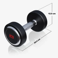 Gorilla Sports Kurzhantel Gummi PRO 2,5 - 50 kg Schwarz Best