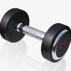 Gorilla Sports Kurzhantel Gummi PRO 2,5 - 50 kg Chrom / Schwarz Outlet