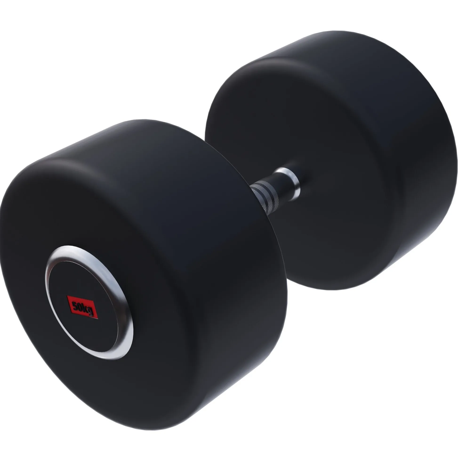 Gorilla Sports Kurzhantel Gummi PRO 2,5 - 50 kg Chrom / Schwarz Clearance
