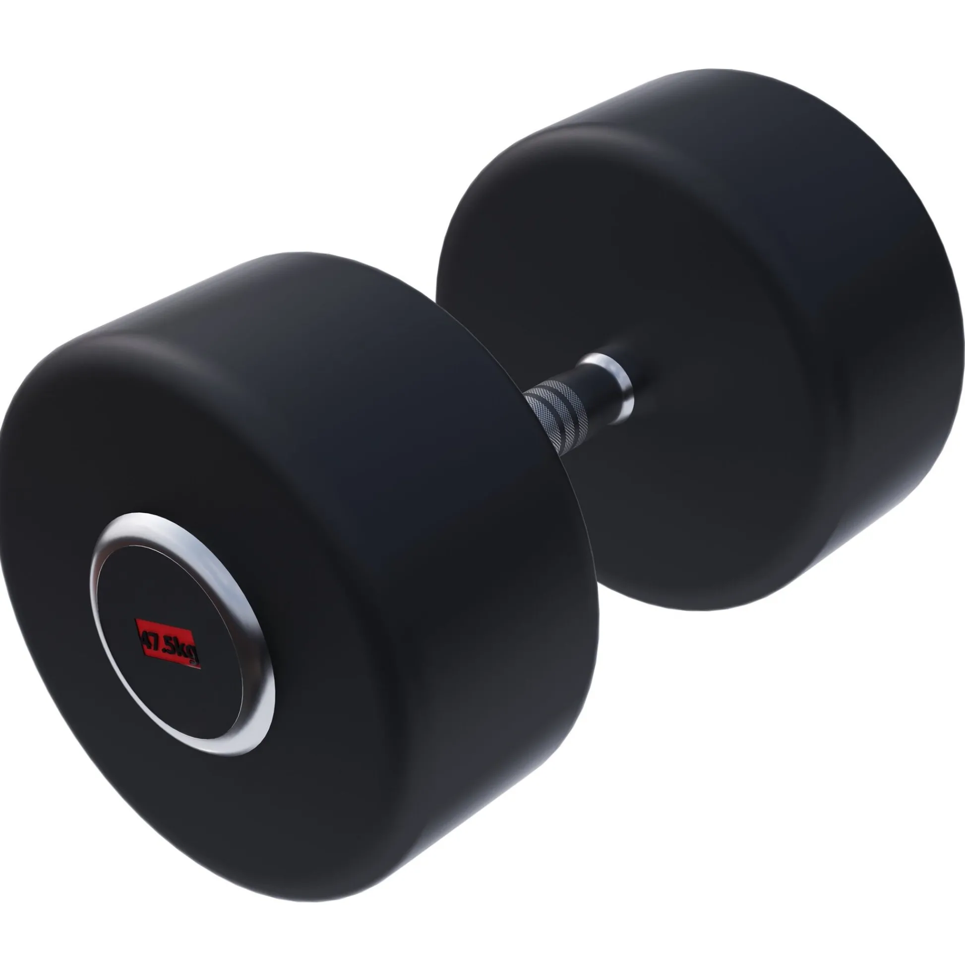 Gorilla Sports Kurzhantel Gummi PRO 2,5 - 50 kg Chrom / Schwarz Sale