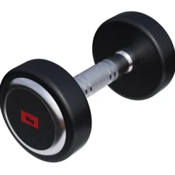 Gorilla Sports Kurzhantel Gummi PRO 2,5 - 50 kg Chrom / Schwarz New