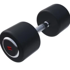 Gorilla Sports Kurzhantel Gummi PRO 2,5 - 50 kg Chrom / Schwarz Clearance