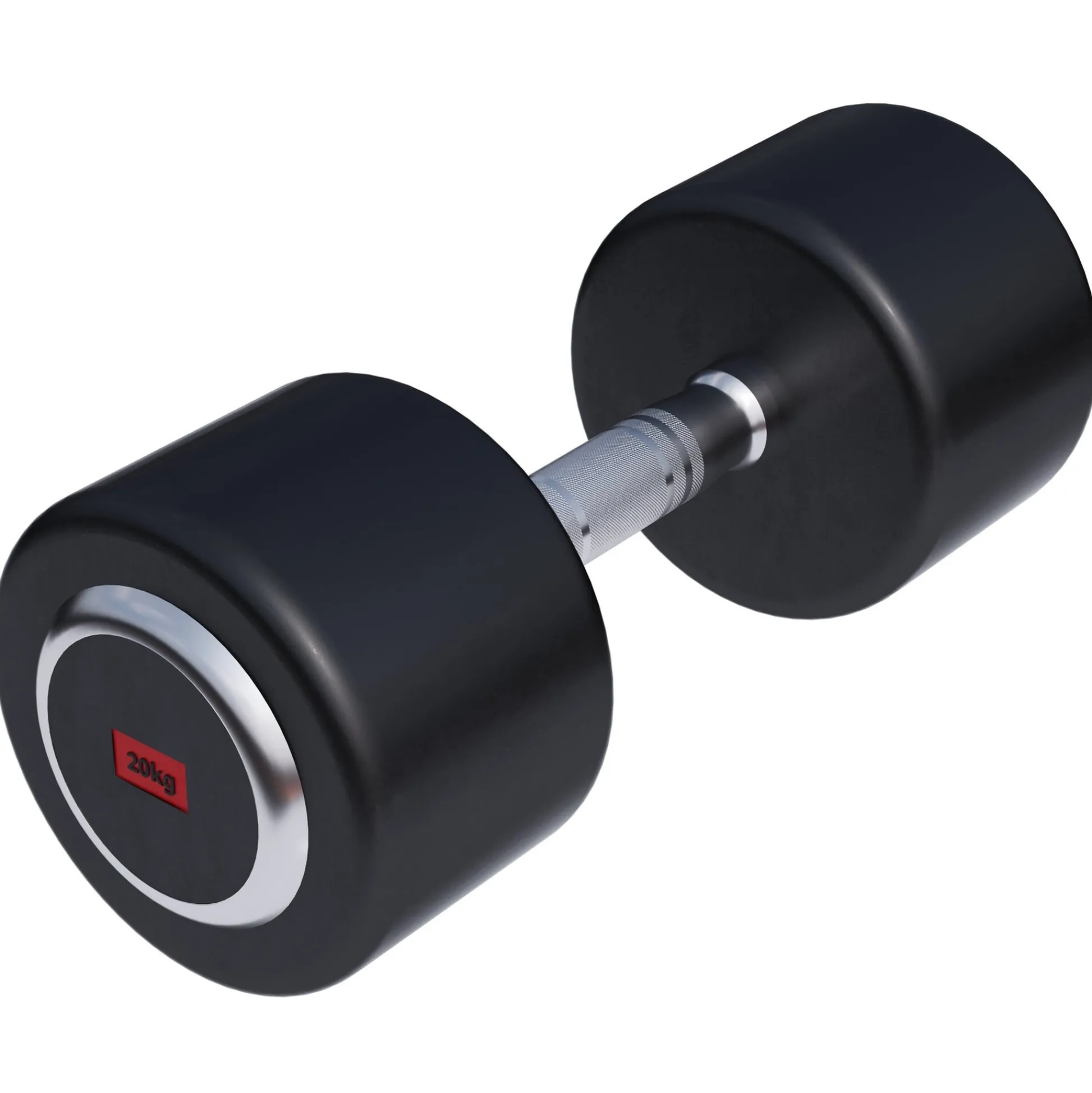 Gorilla Sports Kurzhantel Gummi PRO 2,5 - 50 kg Chrom / Schwarz Sale