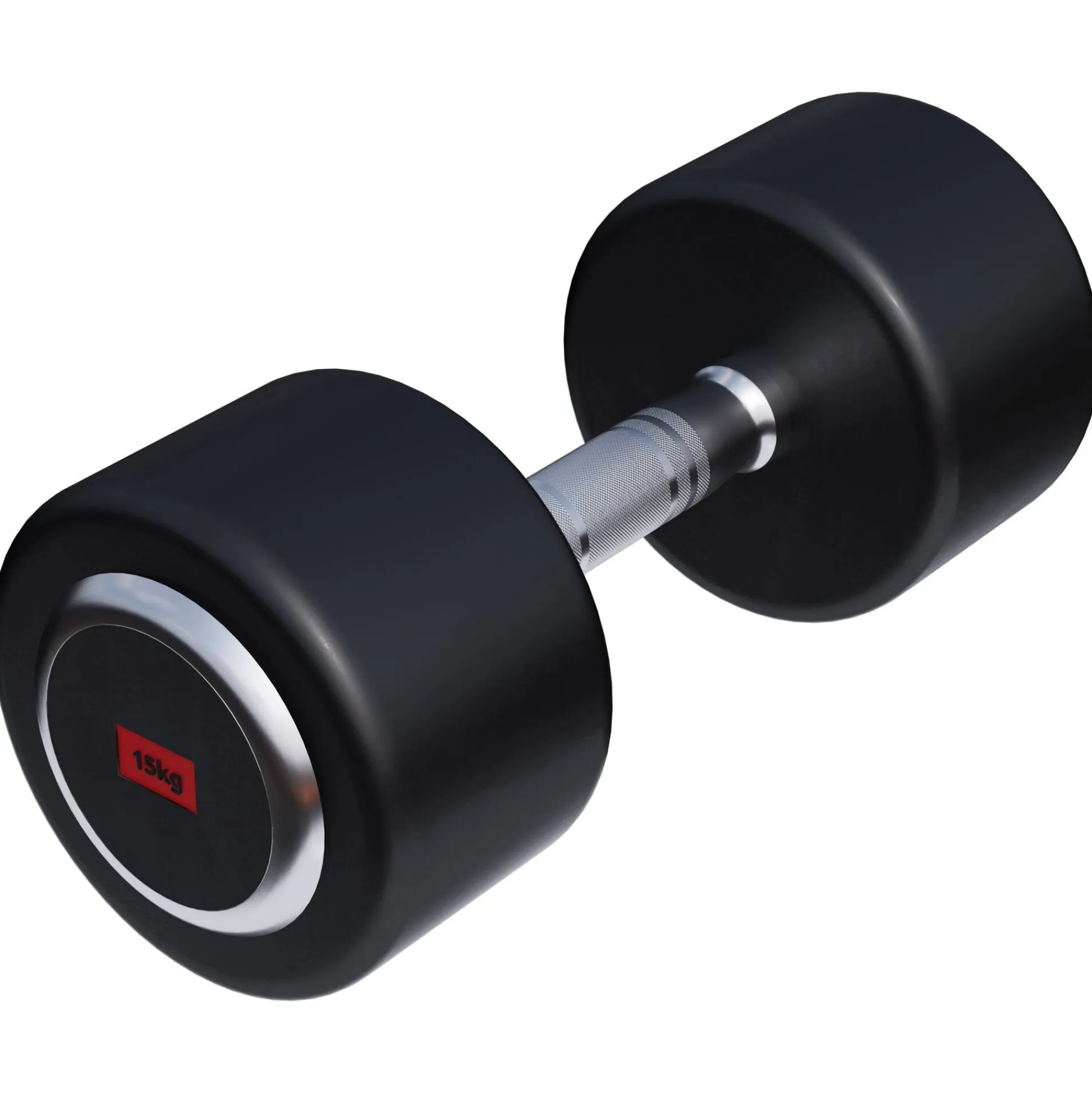 Gorilla Sports Kurzhantel Gummi PRO 2,5 - 50 kg Chrom / Schwarz Outlet