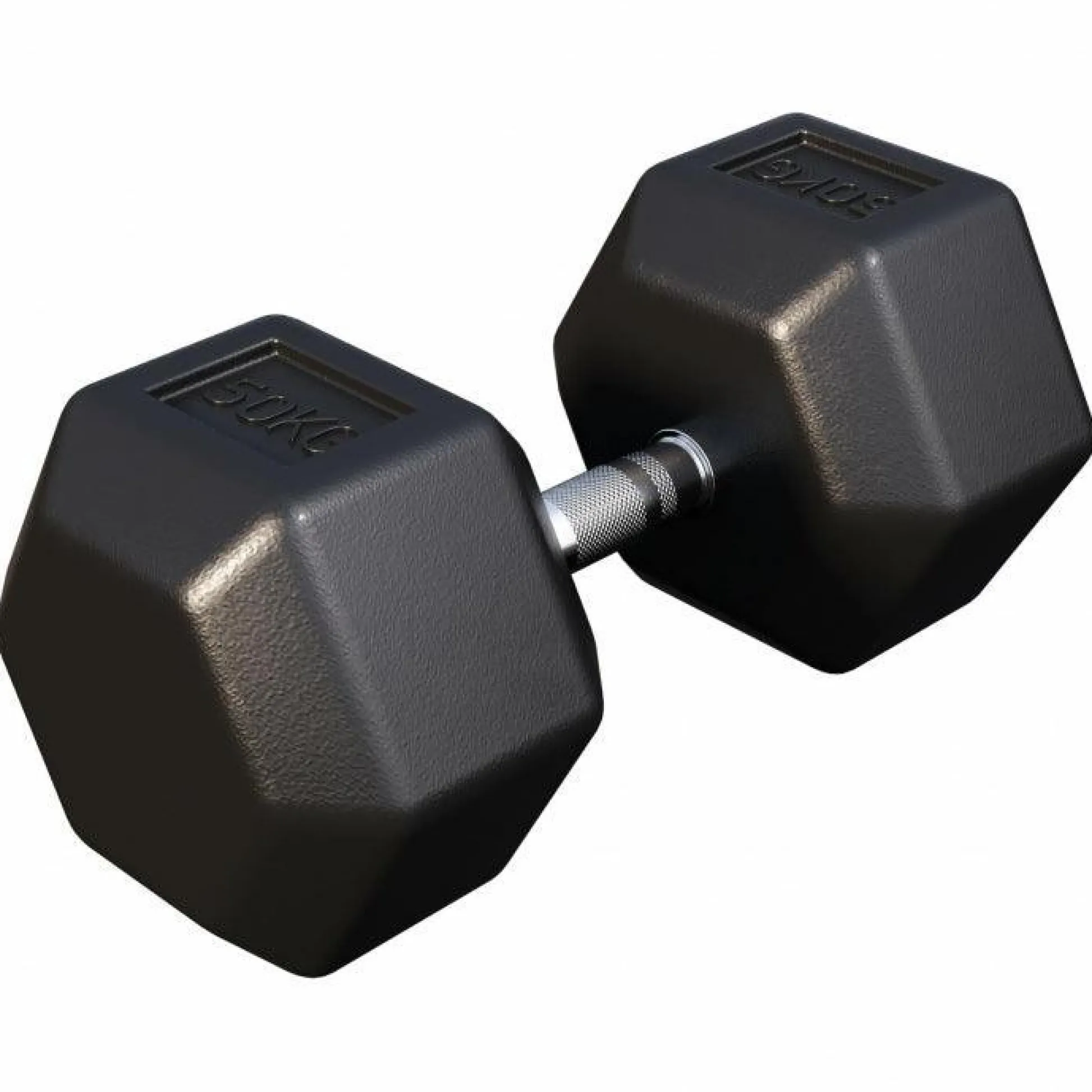 Gorilla Sports Kurzhantel Hexagon Gummi 2 - 50 kg Schwarz Discount