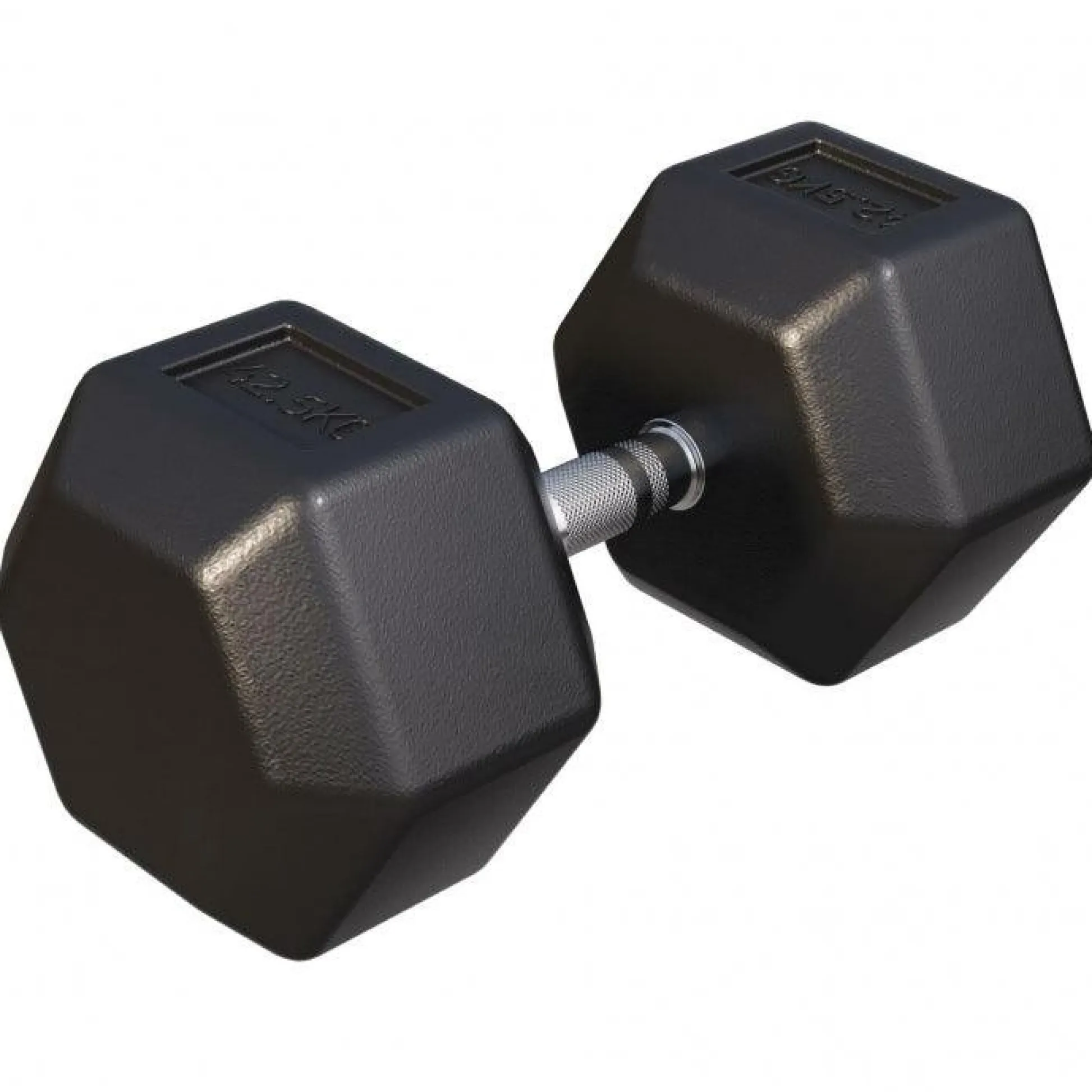 Gorilla Sports Kurzhantel Hexagon Gummi 2 - 50 kg Schwarz Discount