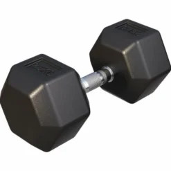 Gorilla Sports Kurzhantel Hexagon Gummi 2 - 50 kg Schwarz Sale