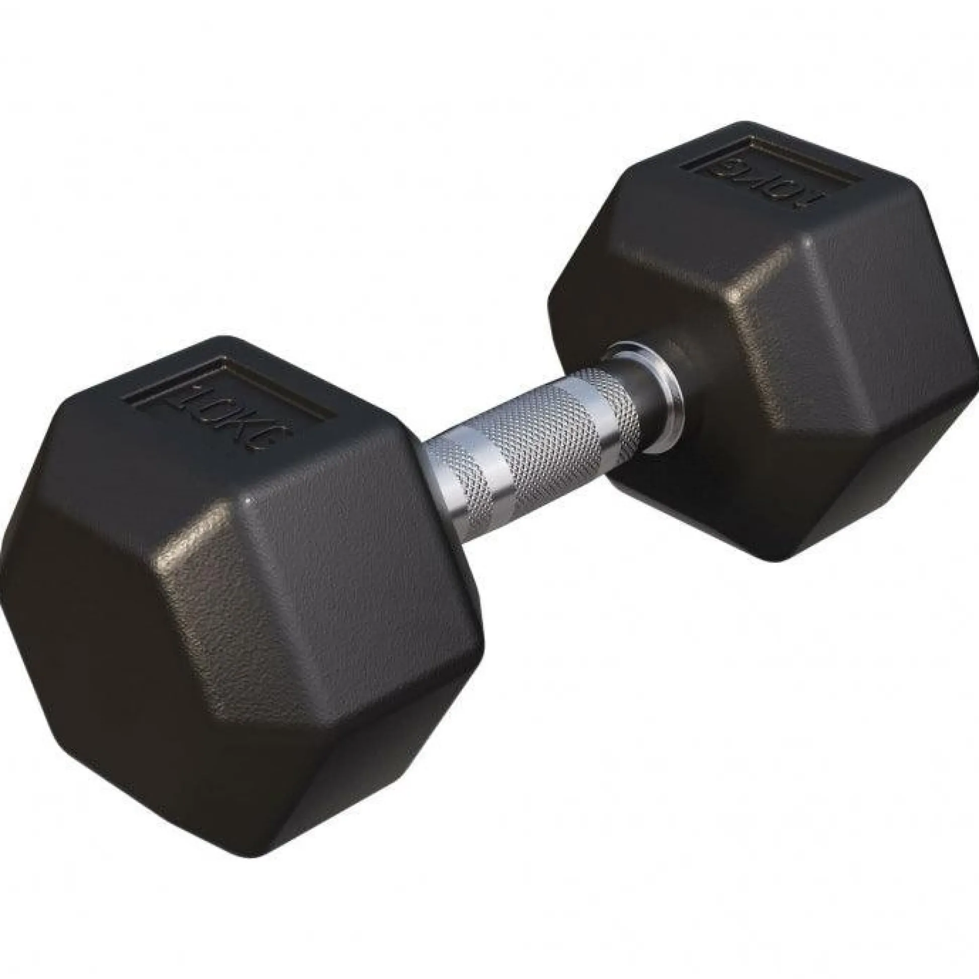 Gorilla Sports Kurzhantel Hexagon Gummi 2 - 50 kg Schwarz Hot