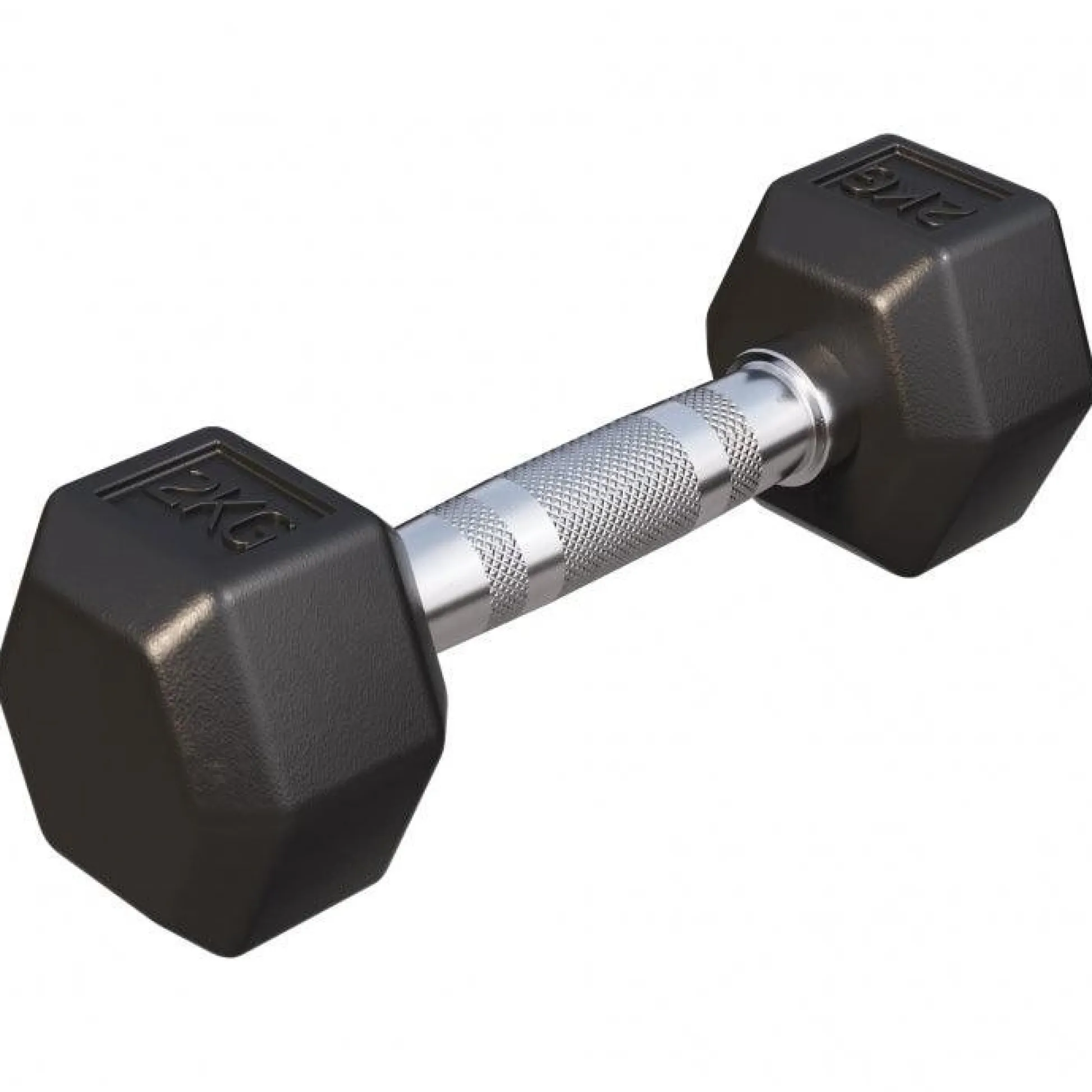 Gorilla Sports Kurzhantel Hexagon Gummi 2 - 50 kg Schwarz