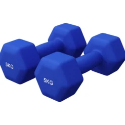 Gorilla Sports Kurzhanteln Gymnastik Neopren Hexagon 2 - 10 kg Königsblau Hot