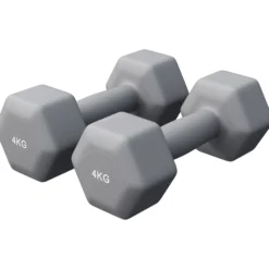 Gorilla Sports Kurzhanteln Gymnastik Neopren Hexagon 2 - 10 kg Grau Clearance