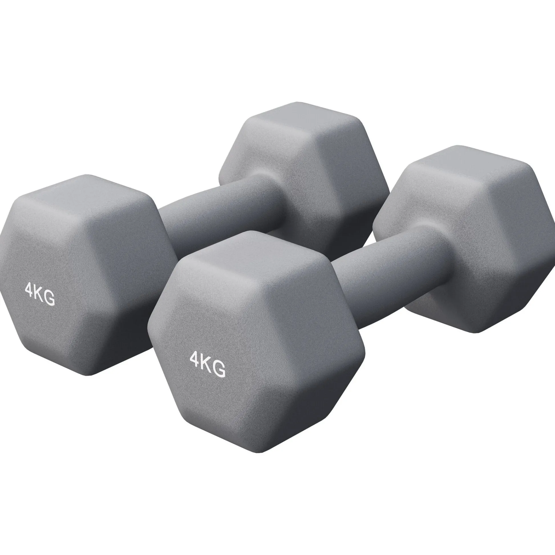 Gorilla Sports Kurzhanteln Gymnastik Neopren Hexagon 2 - 10 kg Grau Clearance