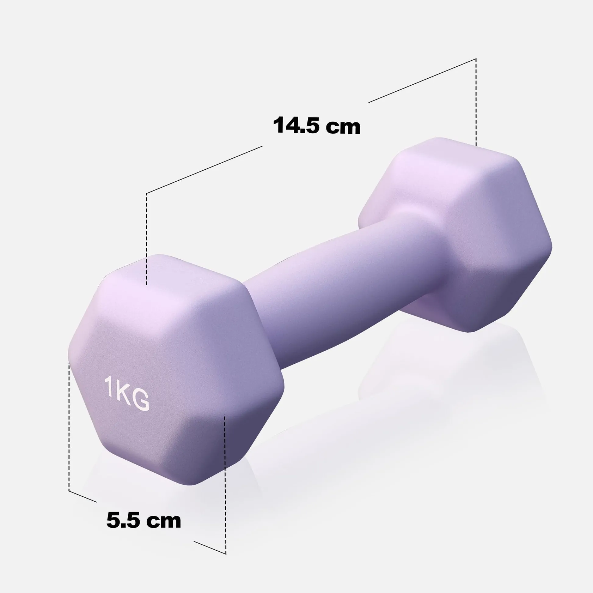 Gorilla Sports Kurzhanteln Gymnastik Neopren Hexagon 2 - 10 kg Grau Clearance