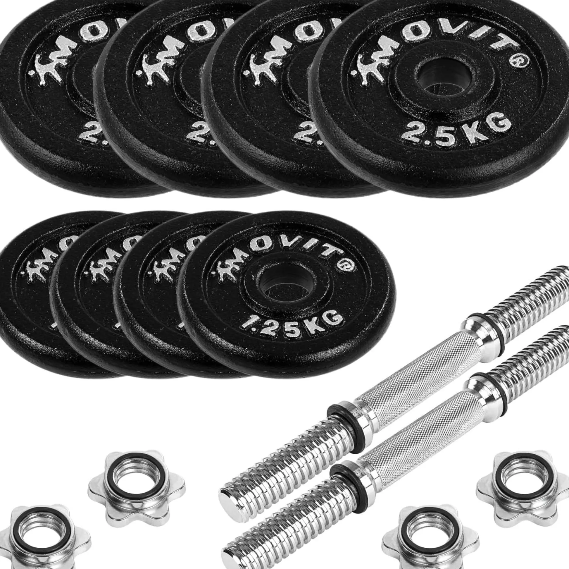 MOVIT Kurzhanteln Set 20 - 60 kg Schwarz