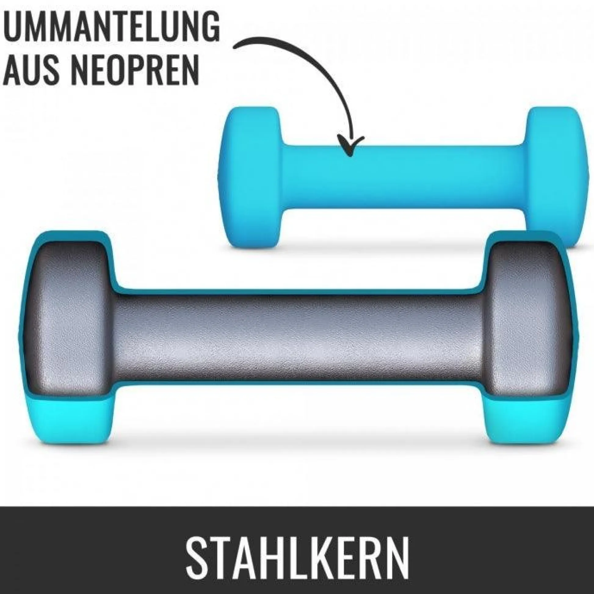 Gorilla Sports Kurzhantel Set Aerobic 12 kg inkl, Koffer Verschieden Clearance