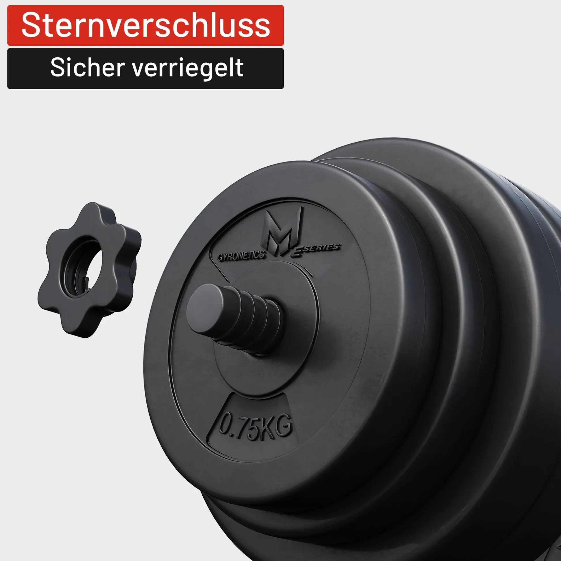 Gyronetics Kurzhantel Set E-Series Kunststoff 30 kg 25 mm Schwarz Hot
