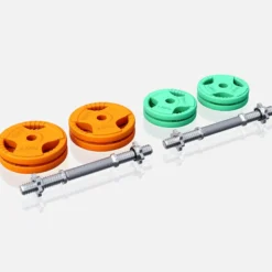 Gorilla Sports Kurzhantel Set Gummi Gripper 20 kg mit Verschlüssen Verschieden Best