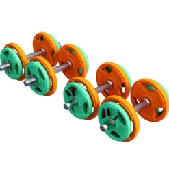 Gorilla Sports Kurzhantel Set Gummi Gripper 20 kg mit Verschlüssen Verschieden Best