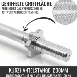 Gorilla Sports Kurzhantel Set Gummi Gripper 30 kg mit Verschlüssen Verschieden