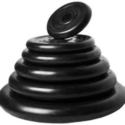 Gorilla Sports Kurzhantel Set Gummi 20 kg mit Sternverschlüssen Schwarz / Silber Outlet