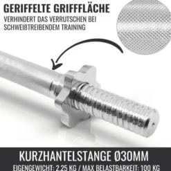 Gorilla Sports Kurzhantel Set Gusseisen 30 kg Schwarz / Silber Best