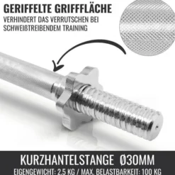 Gorilla Sports Kurzhantel Set Gusseisen 30 kg Schwarz / Silber Best