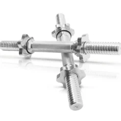 Gorilla Sports Kurzhantel Set Gusseisen 20 kg mit Sternverschlüssen Silber Clearance